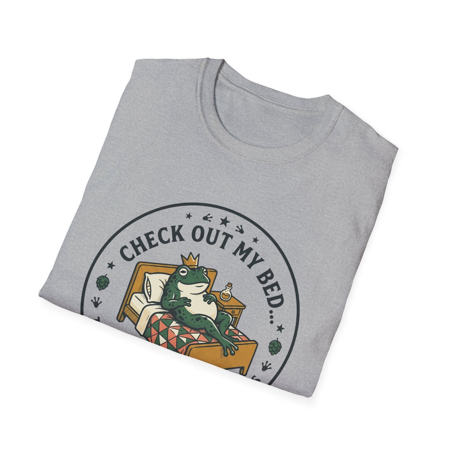 "Check Out My Bed" Cat Illustration Tee (There’s Where the Magic Happens)