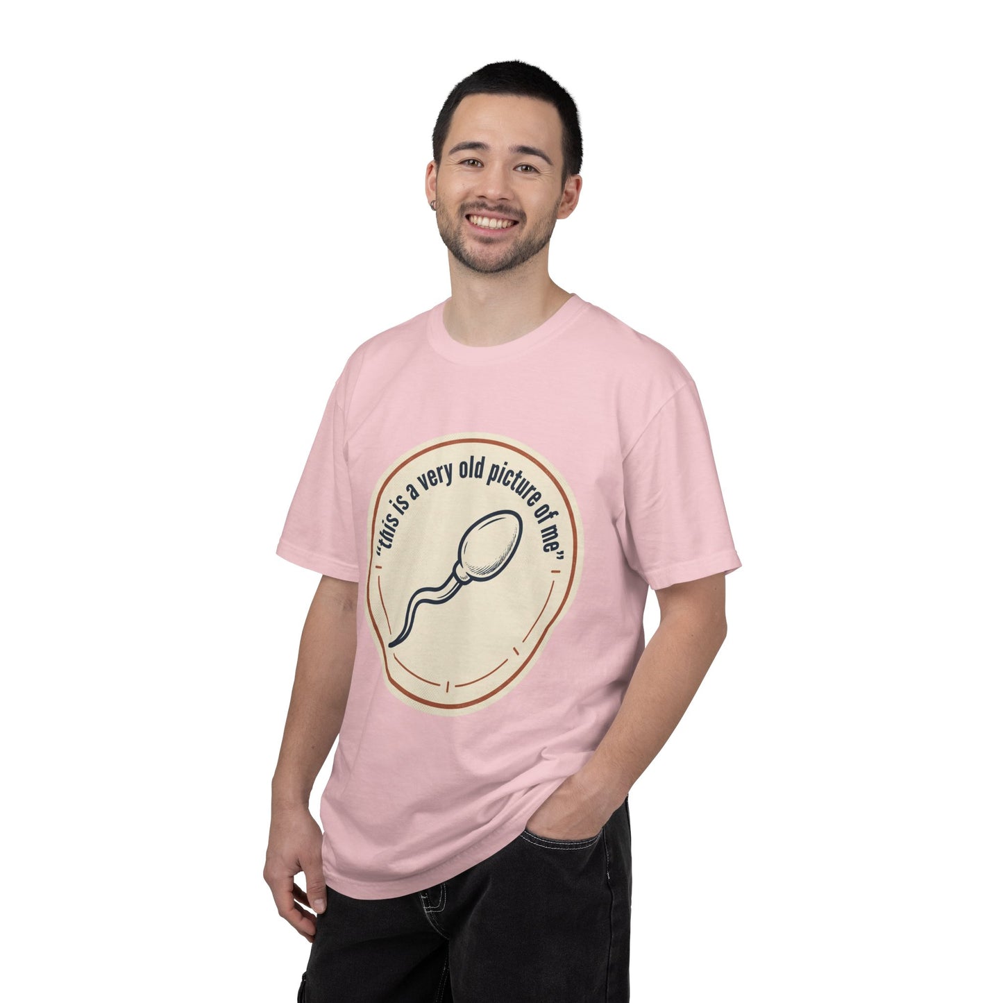 Vintage Sperm Graphic T-Shirt — "this is a very old picture of me"