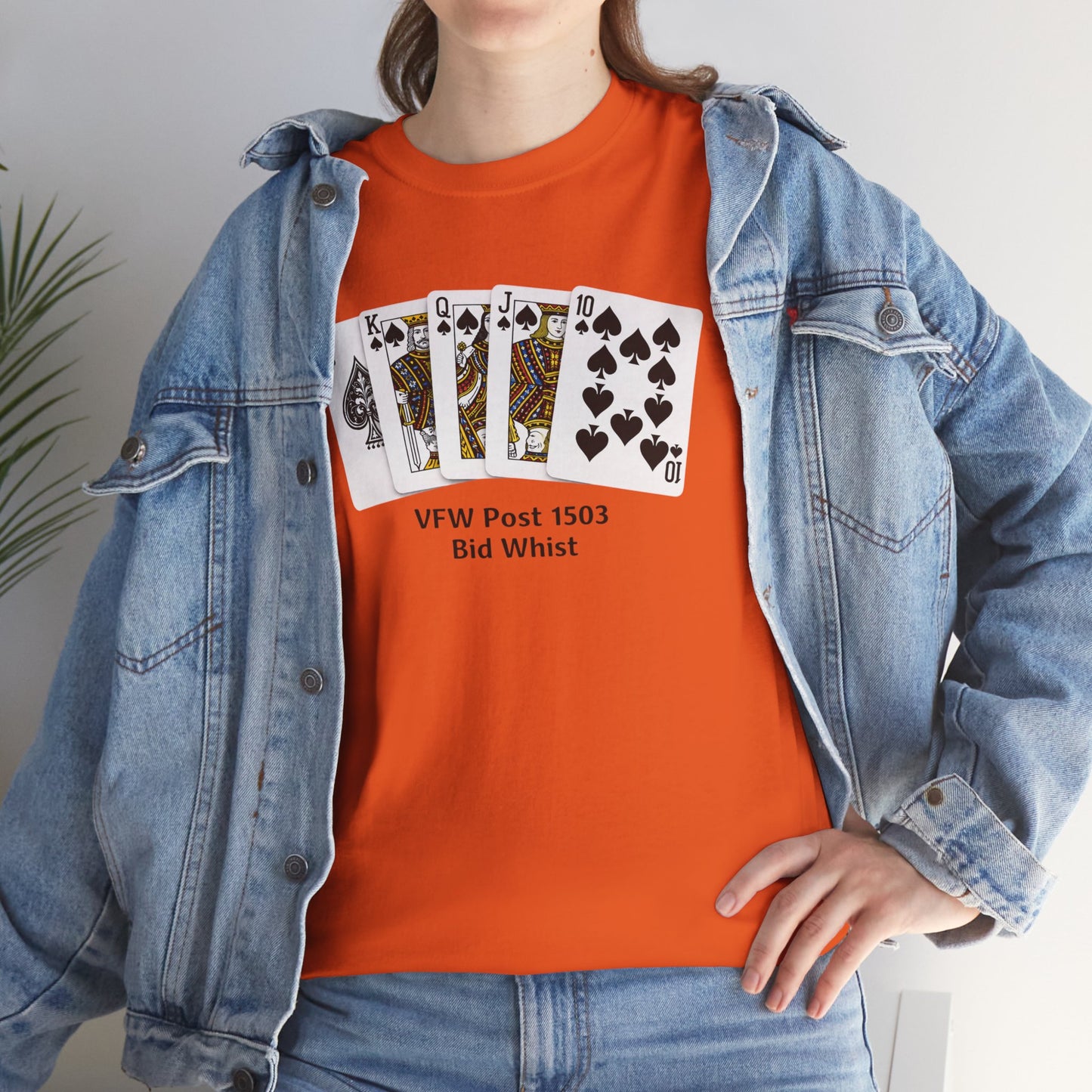 Bid Whist Card Tee — VFW Post 1501 Poker Night T-Shirt