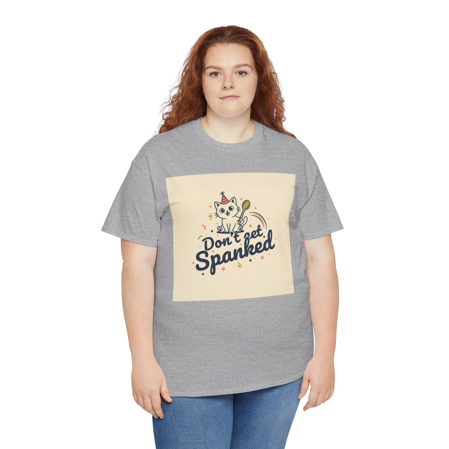 Don’t Get Spanked Cat Tee — Cute Retro Kitten Graphic T-Shirt Printify