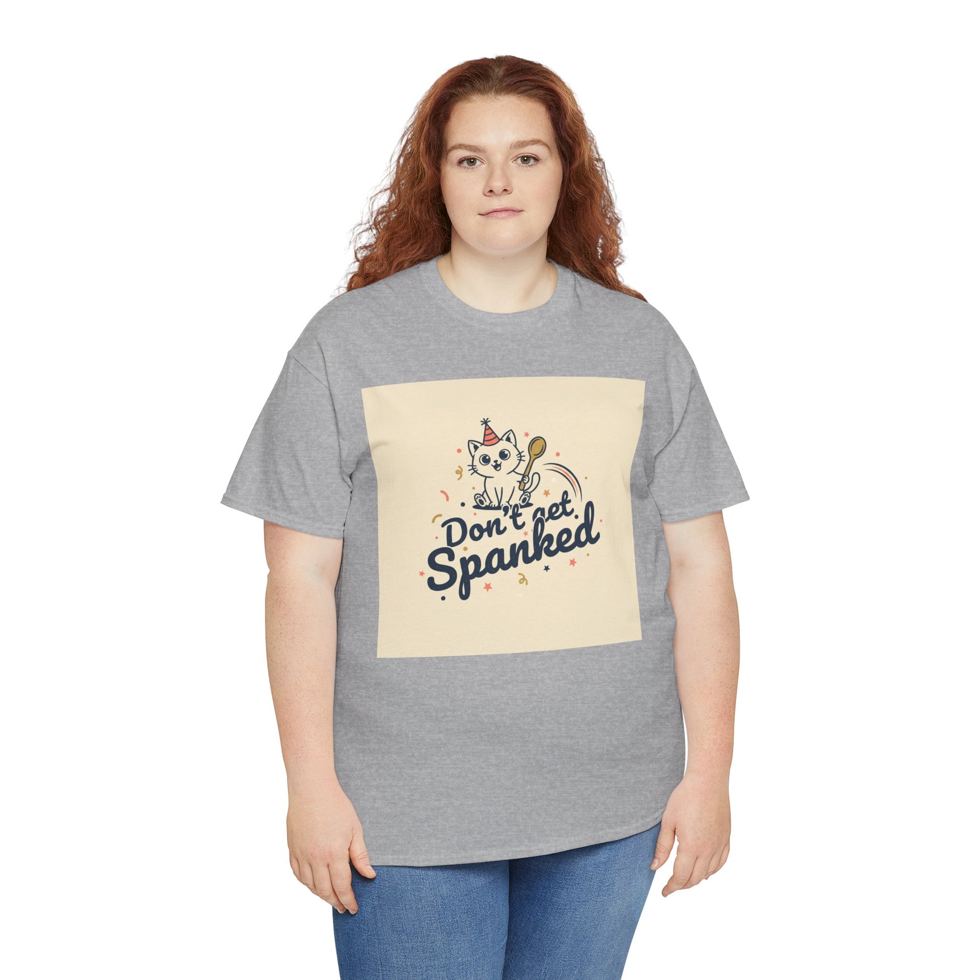 Don’t Get Spanked Cat Tee — Cute Retro Kitten Graphic T-Shirt Printify