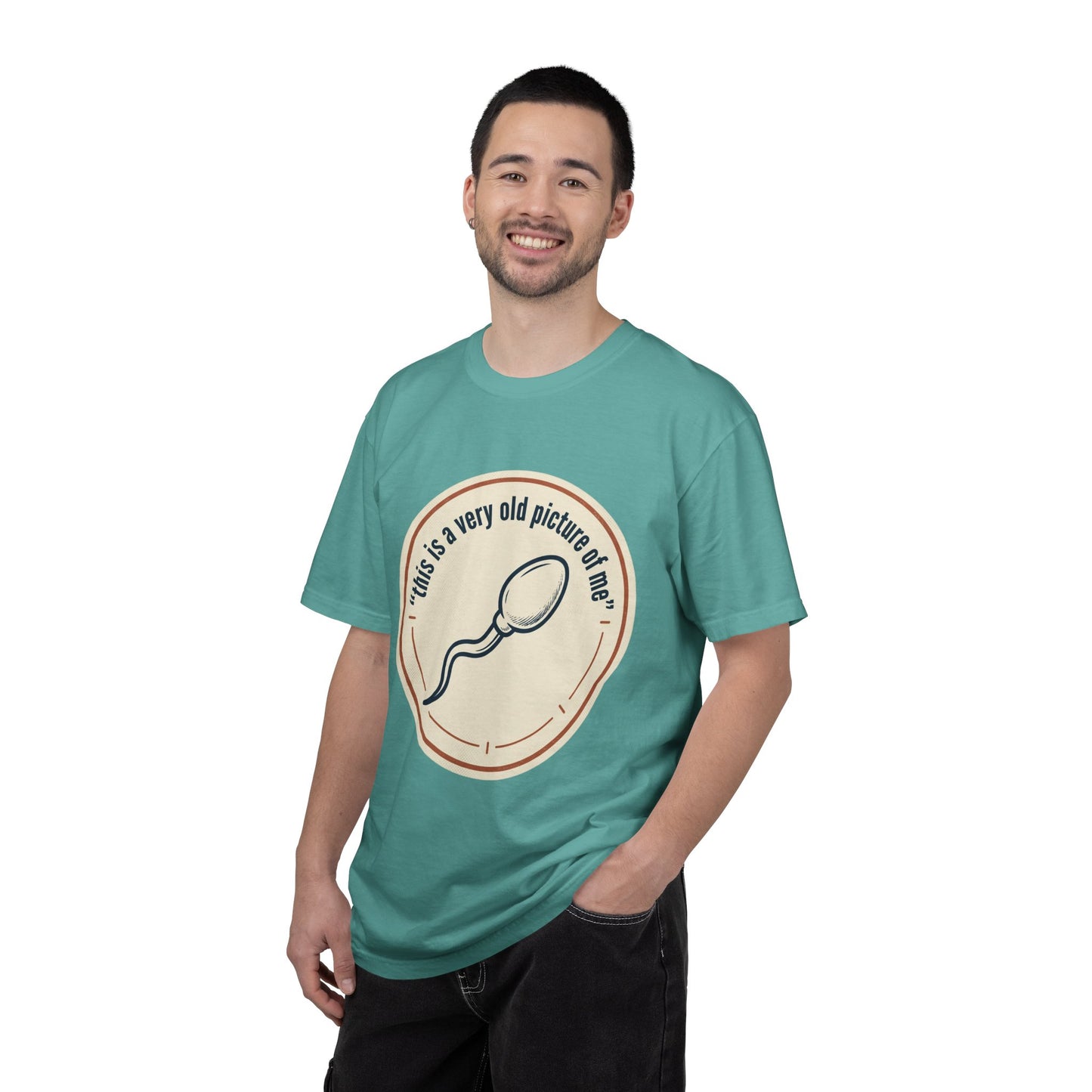 Vintage Sperm Graphic T-Shirt — "this is a very old picture of me"