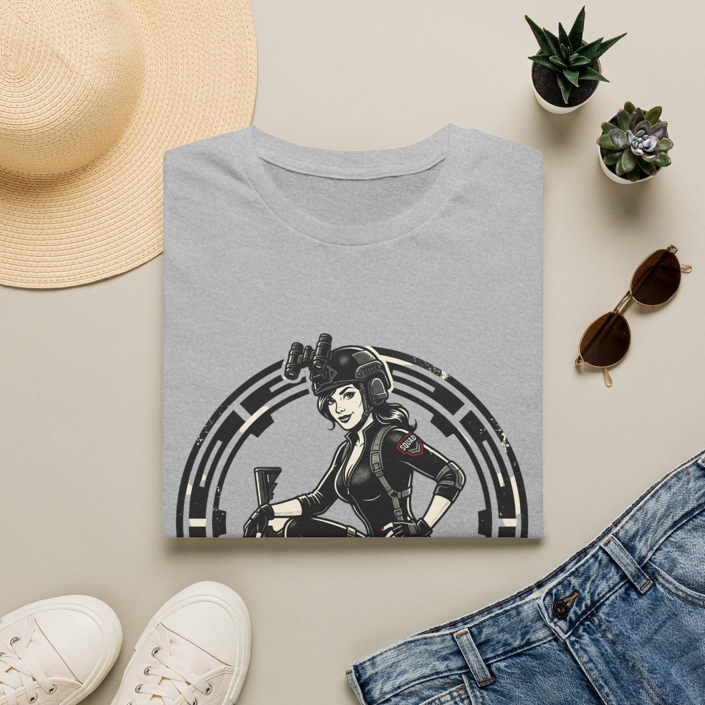 Power Pussy Graphic T-Shirt — Retro Pinup Catwoman Style Tee