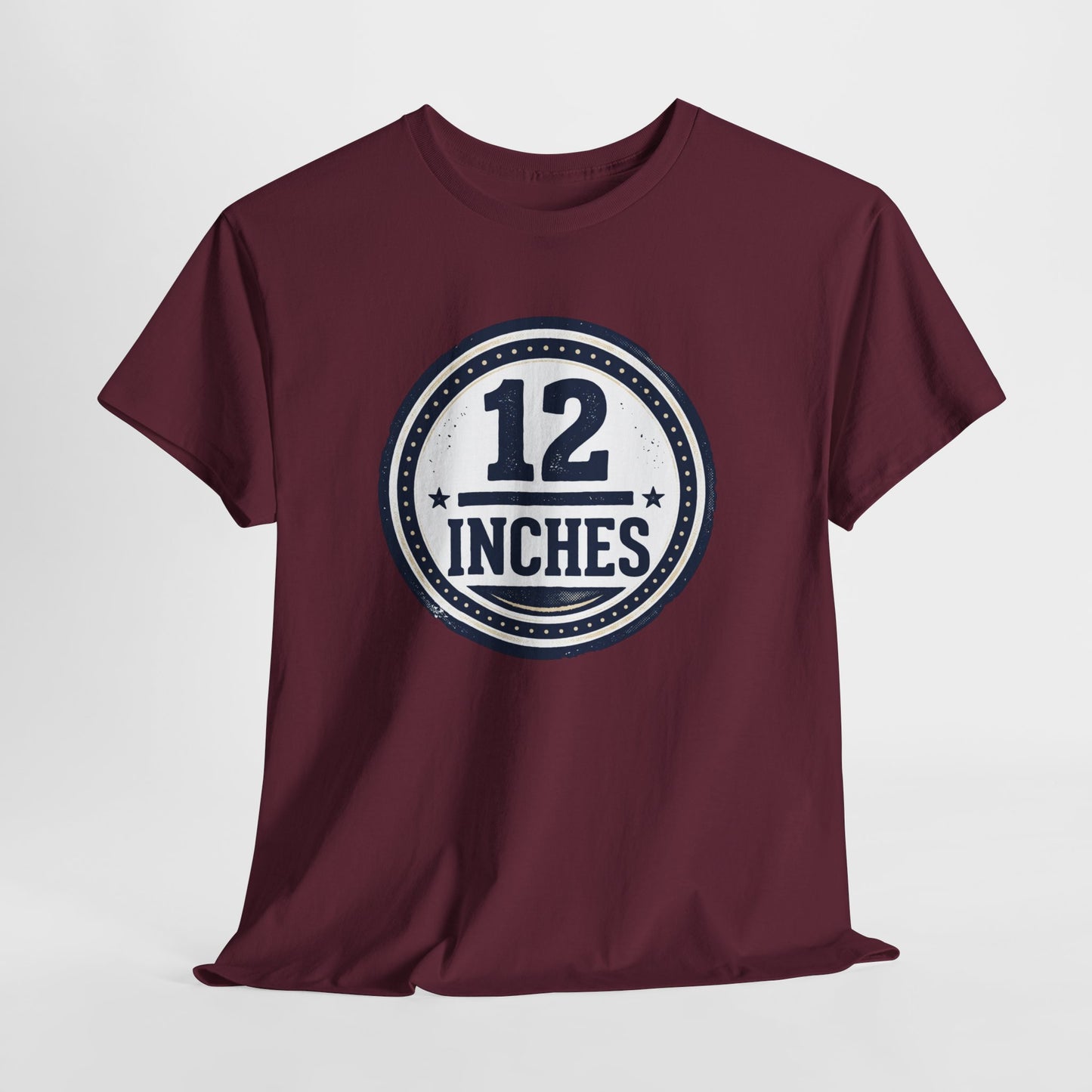 12 Inches Badge T-Shirt — Vintage Stamp Graphic Tee