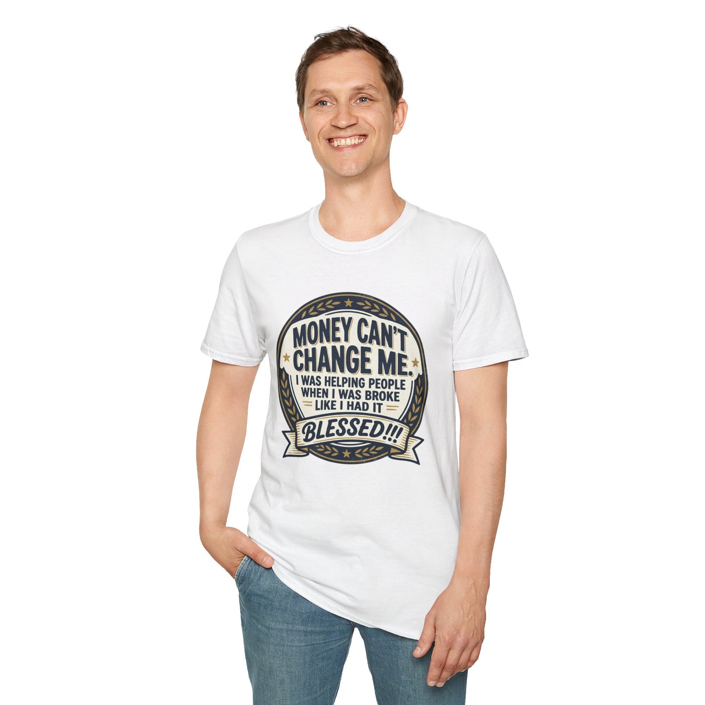 "Money Can't Change Me" Inspirational Vintage Graphic Tee