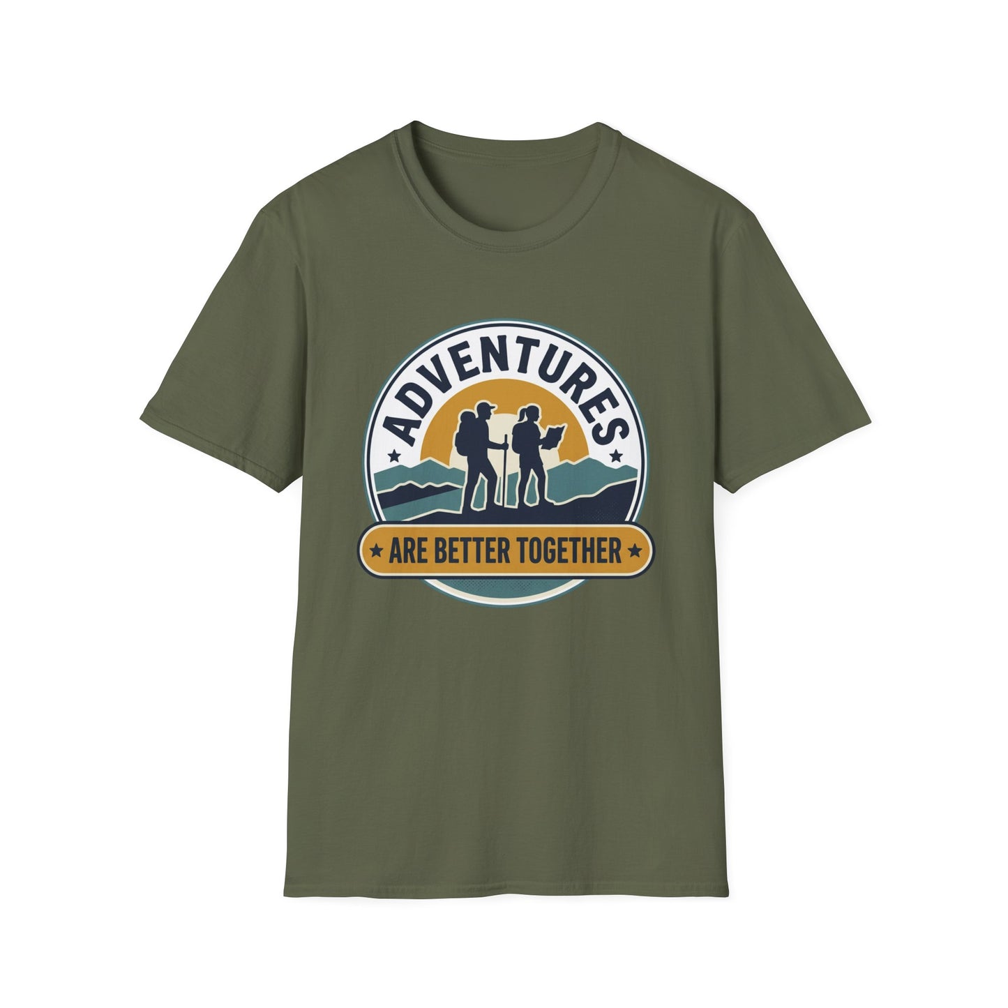 Adventures Are Better Together T-Shirt — Couples Hiking Outdoor Graphic Tee