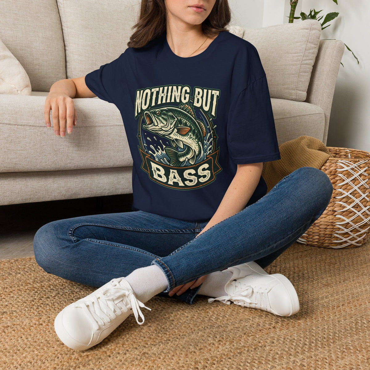 Nothing But Bass Fishing T-Shirt — Retro Largemouth Bass Graphic Tee