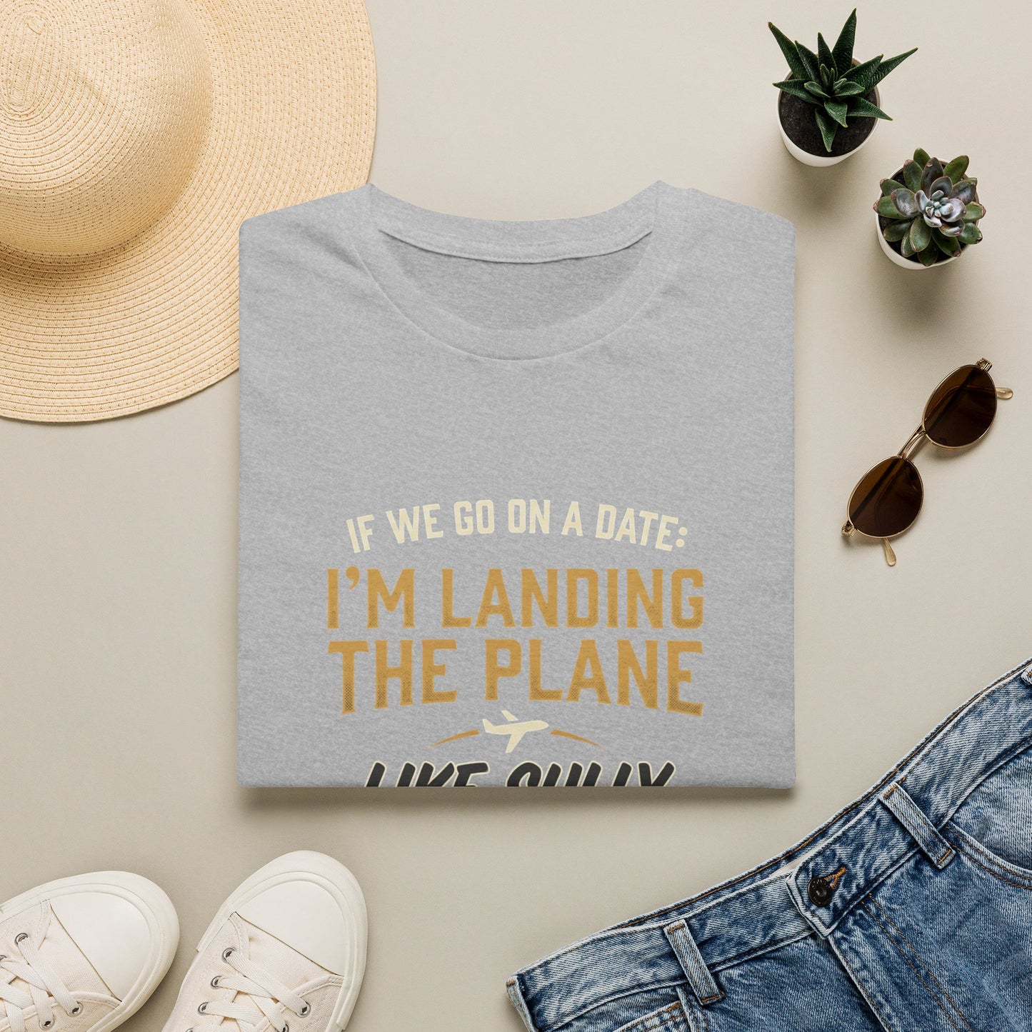 I'm Landing the Plane T-Shirt — Funny Pilot/Flight Crew Tee ("I'm Landing the Plane Like Sully")