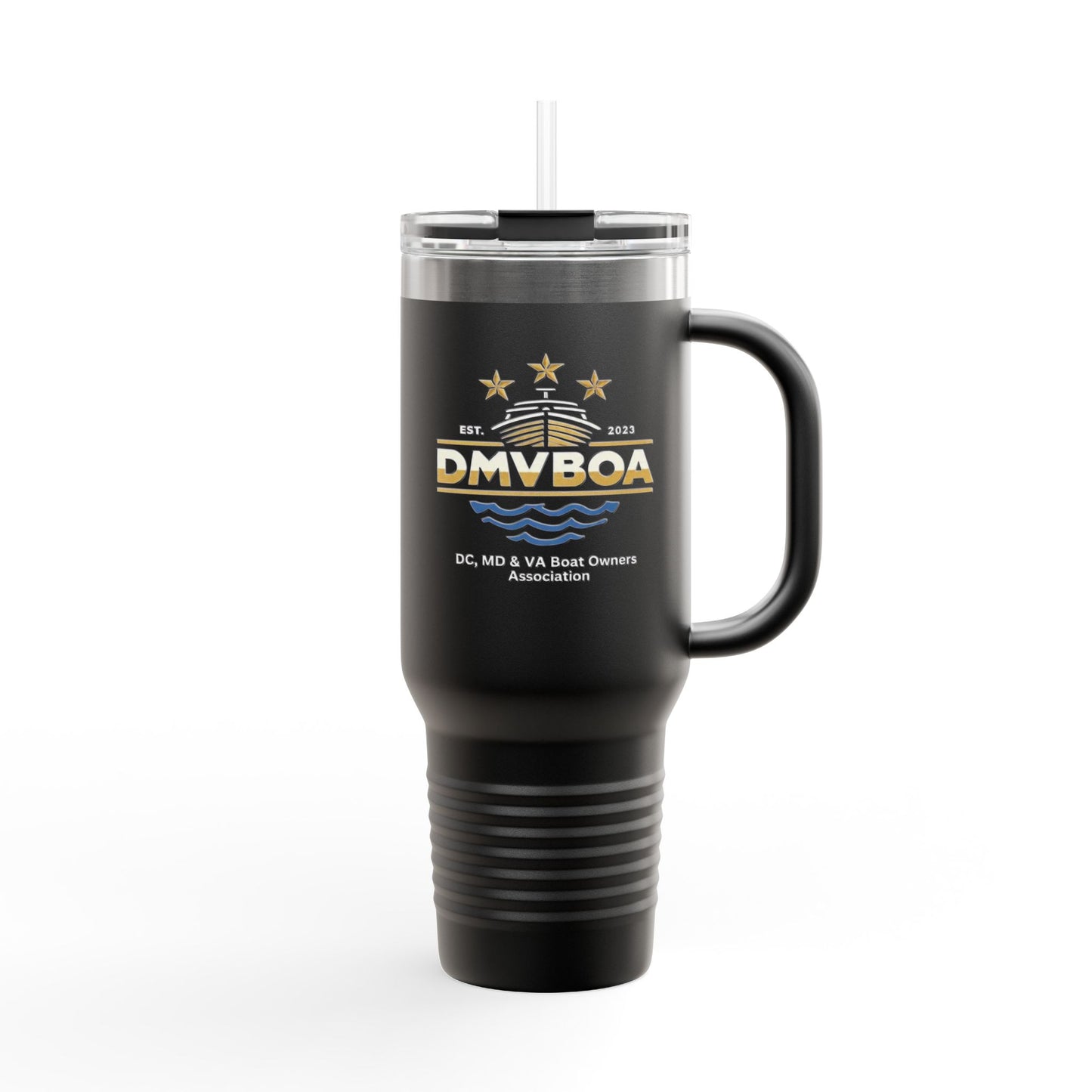 DMVBOA Insulated 40oz Travel Mug – Boat Owners Association Logo Tumbler