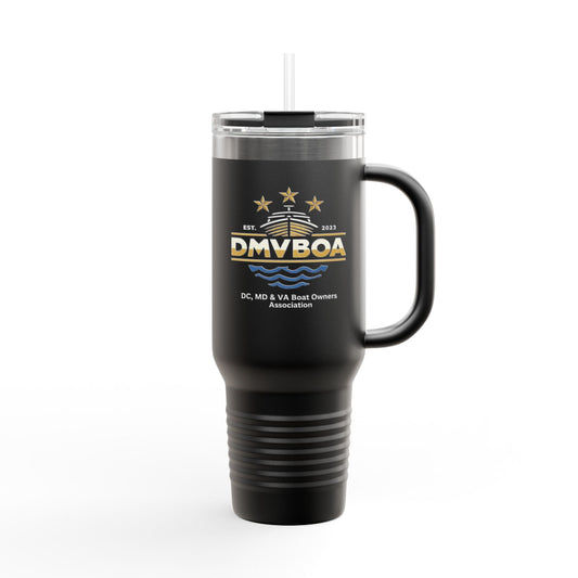 DMVBOA Insulated 40oz Travel Mug – Boat Owners Association Logo Tumbler