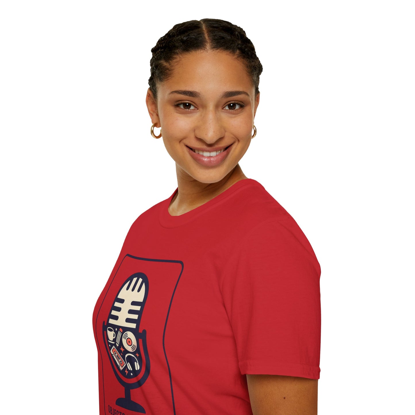 Microphone Graphic T-Shirt — “Objects Into Voice” Podcast Tee