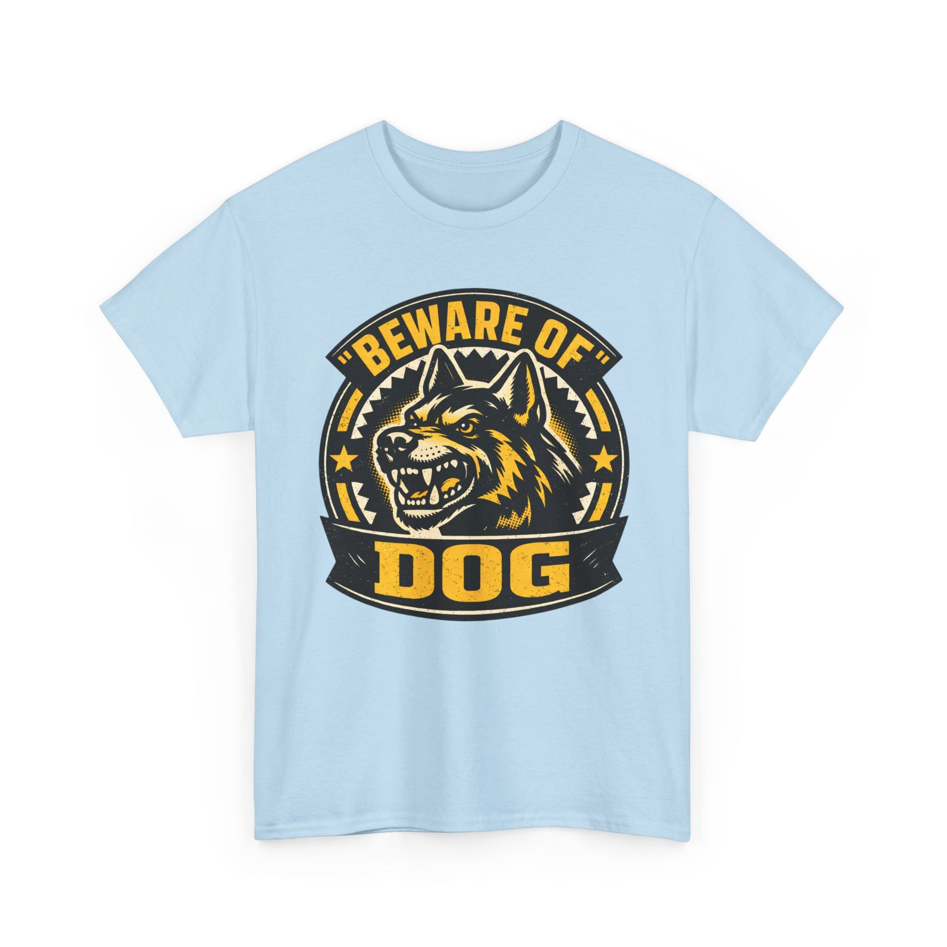 Beware of Dog T-Shirt — Retro Aggressive Dog Warning Graphic Tee Printify
