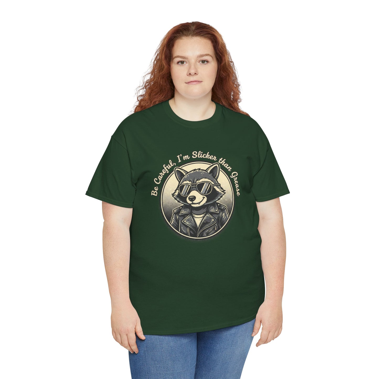 Raccoon Detective Graphic Tee — "Be Careful I’m Watching Your Snacks" Vintage Badge T-Shirt