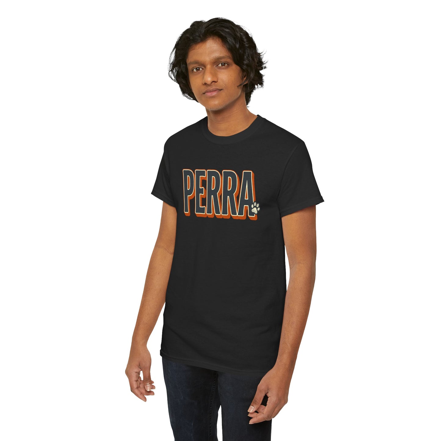Perra Graphic Tee – Bold Retro Lettering T-Shirt