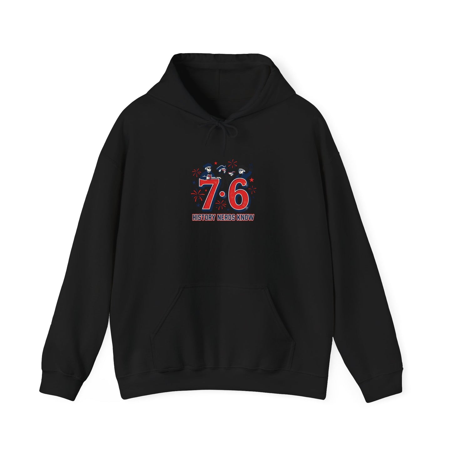 7•6 Patriotic History Meme Hoodie | 1776 Vintage Numbers, Independence USA