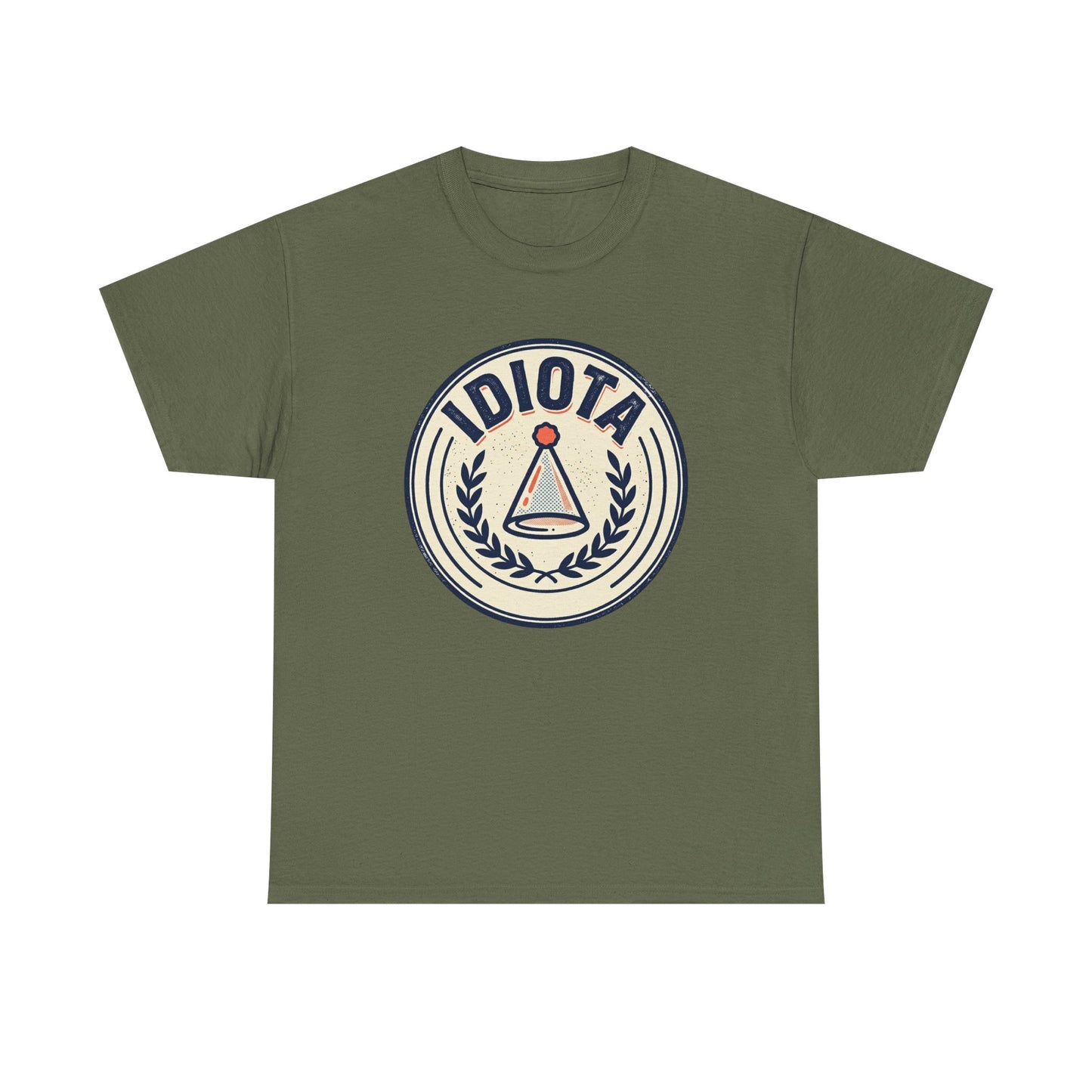 Idiota Crest T-Shirt — Vintage Emblem Graphic Tee