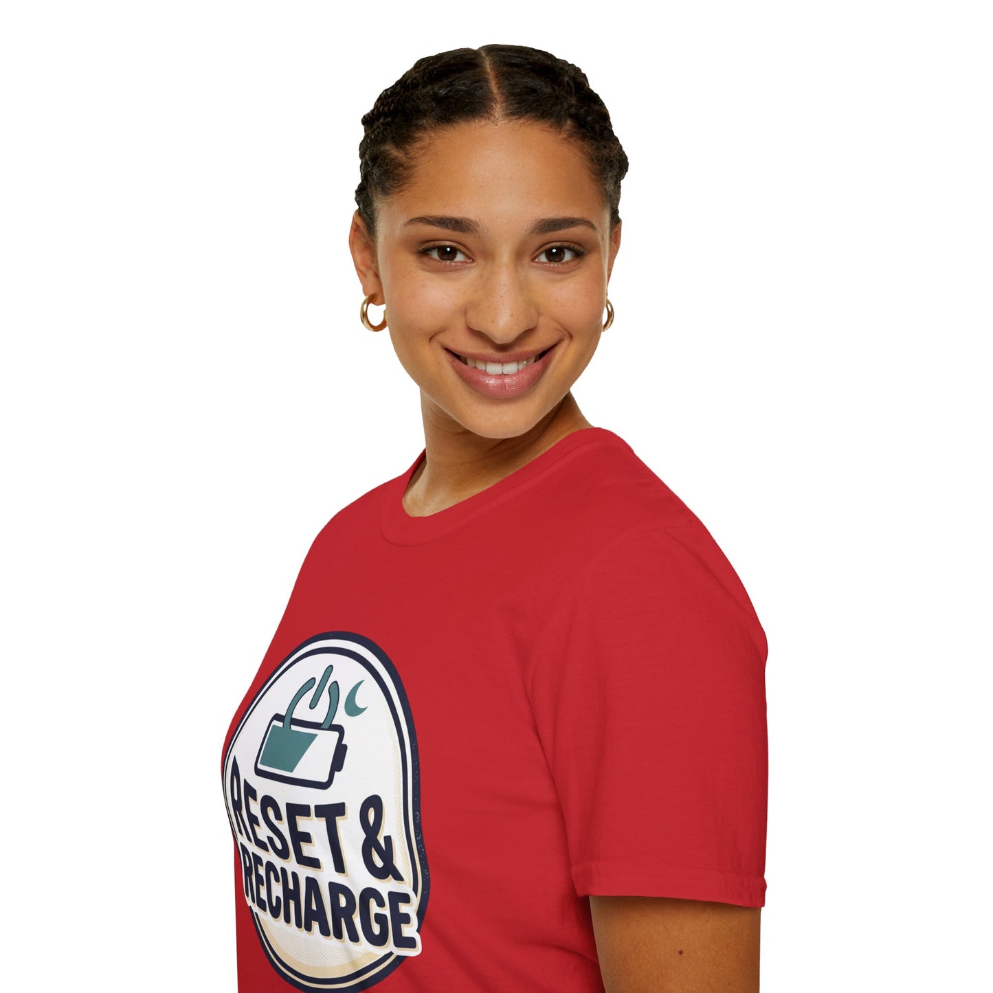 Reset & Recharge T-Shirt — Self-Care Relaxation Graphic Tee