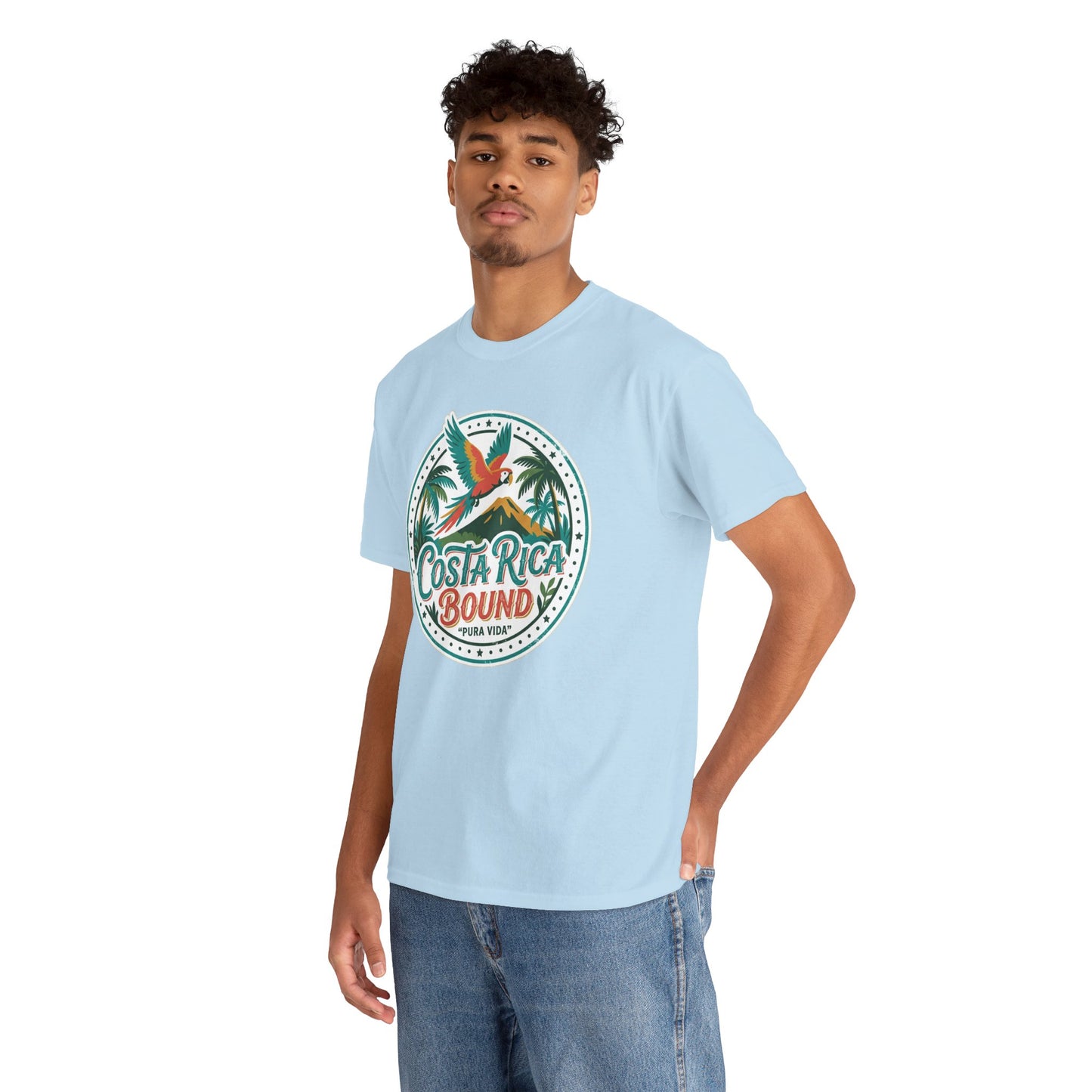 Costa Rica Bound T-Shirt — Tropical Parrot Travel Tee Printify