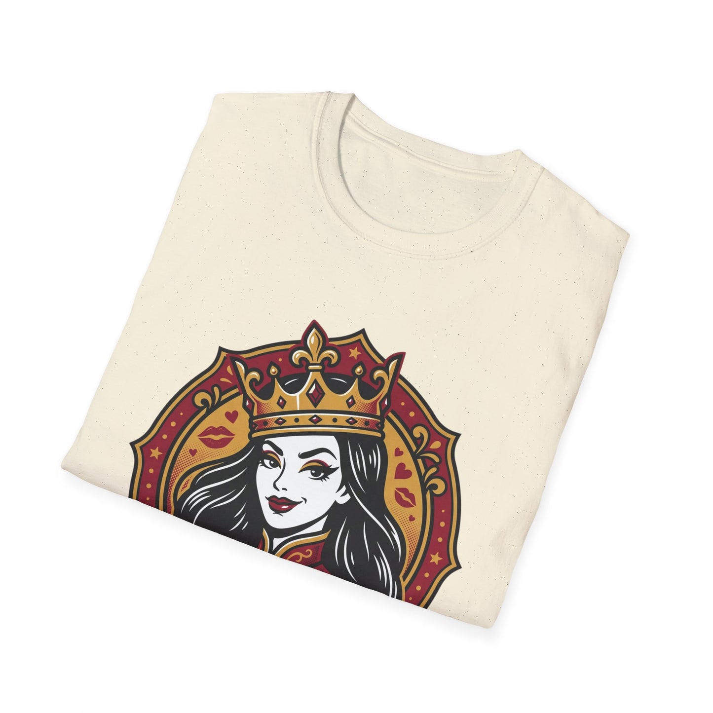 "Fellatio Queen" Retro Pinup Crown Graphic Tee Printify