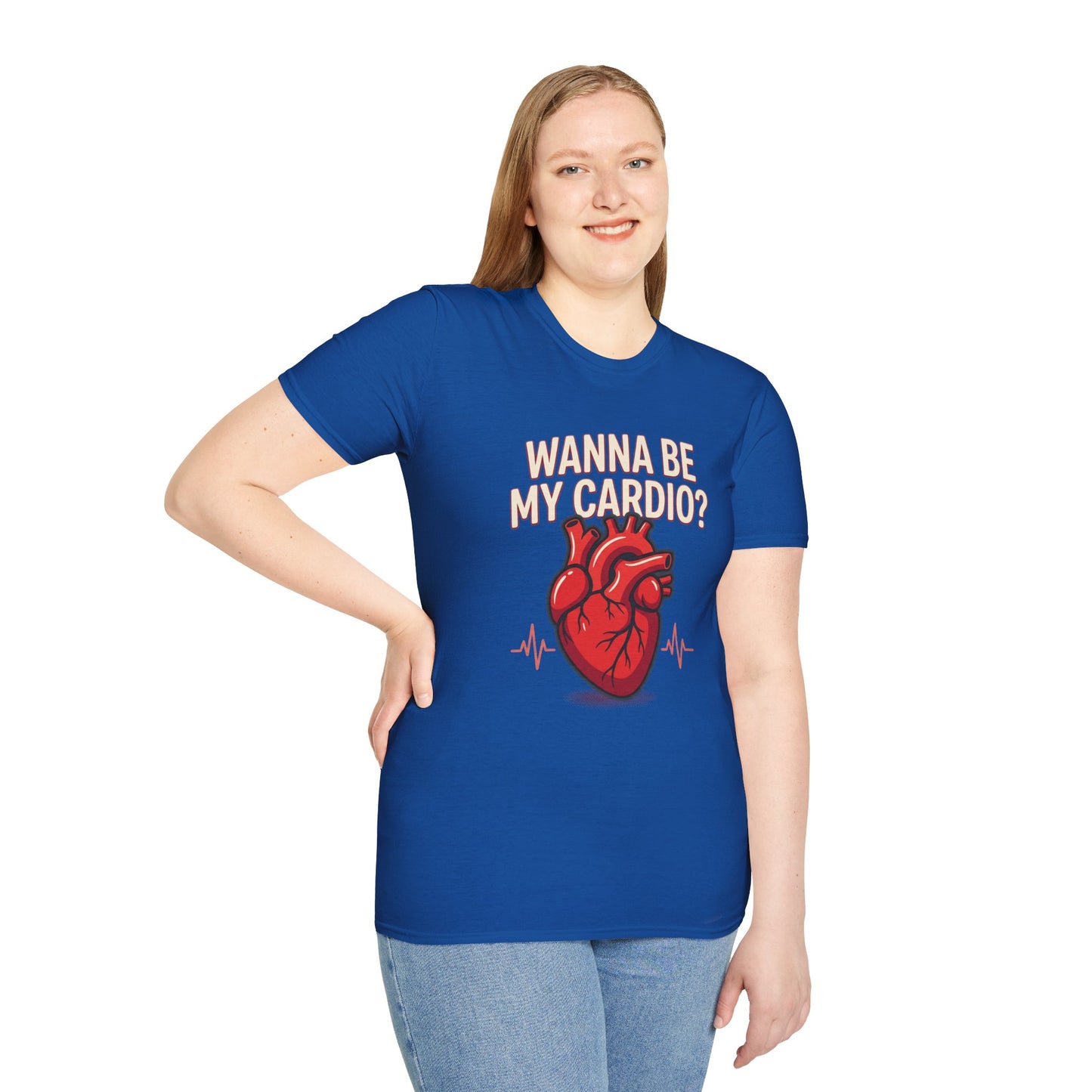 Wanna Be My Cardio? T-Shirt — Cute Anatomical Heart Graphic Tee