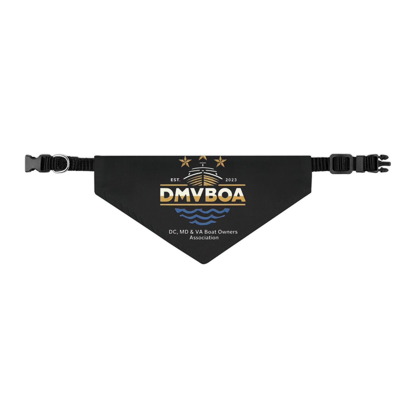 Pet Bandana Collar — DMVBOA Logo Dog Bandana for Waterfront & Boating Fans