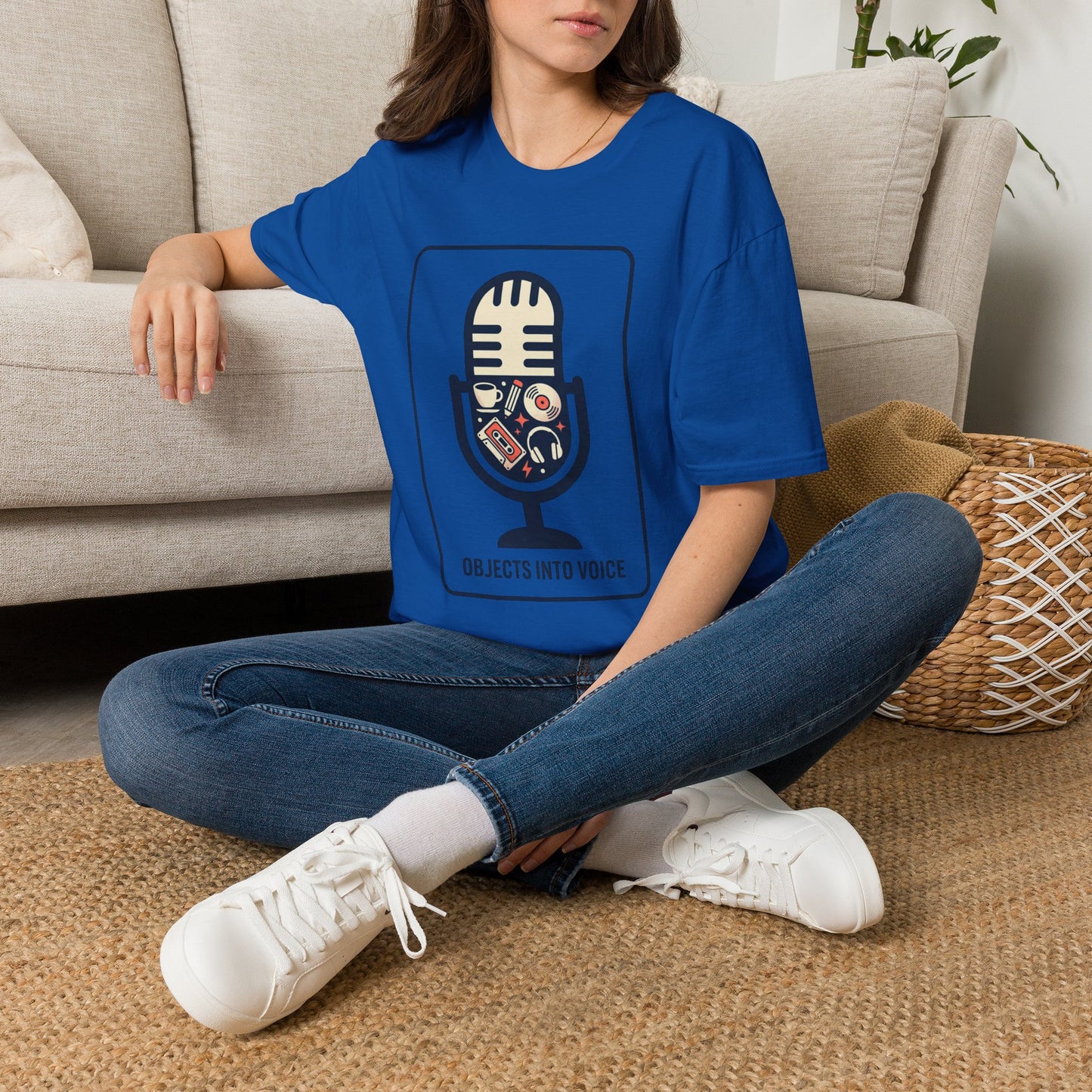 Microphone Graphic T-Shirt — “Objects Into Voice” Podcast Tee