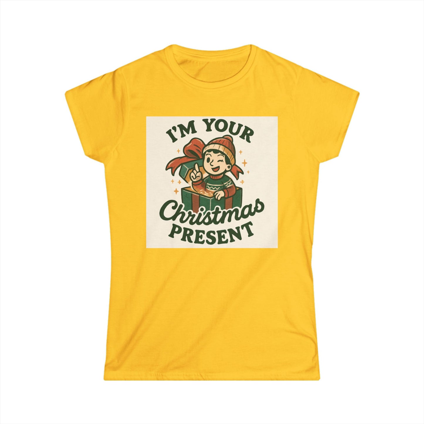 I'm Your Christmas Present Women's Tee — Cute Holiday Elf Graphic Shirt Printify