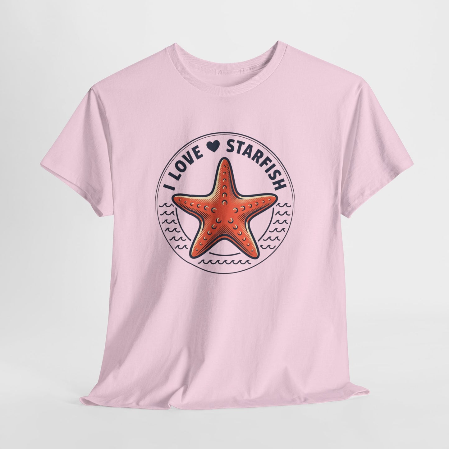 Starfish Tee — "I Love Starfish" Beach Graphic T-Shirt
