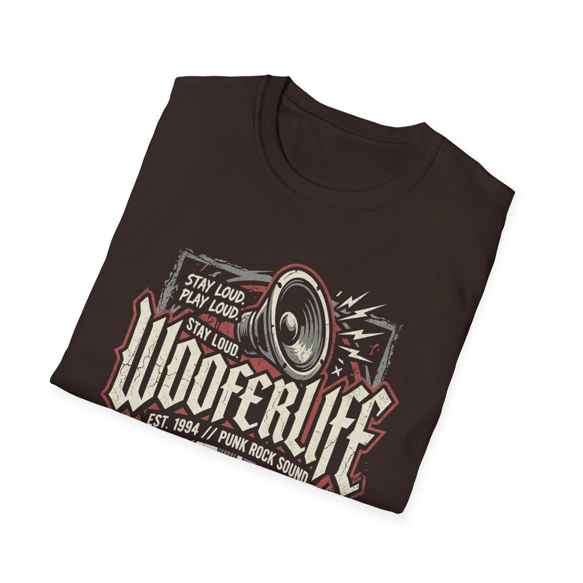 Woofer Life Rock T-Shirt — Vintage Punk Band Speaker Design