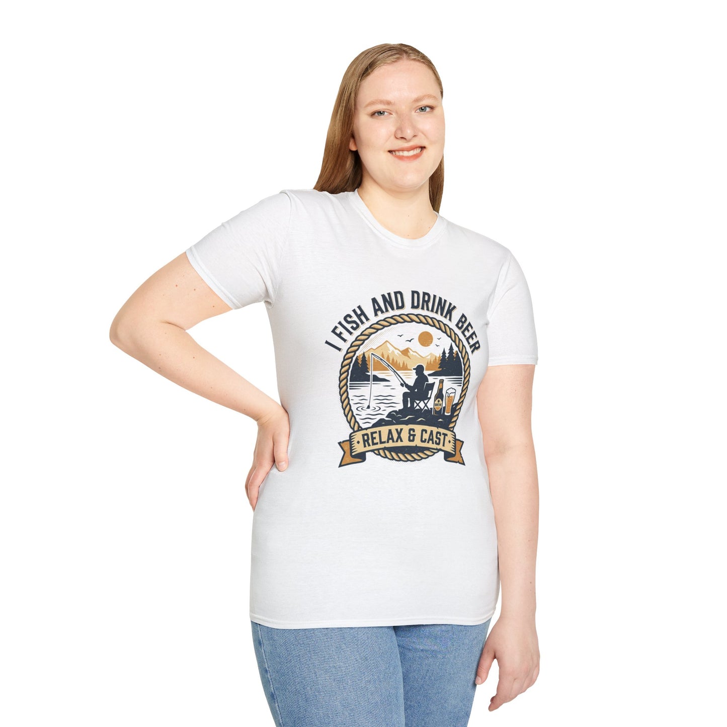 Fishing & Beer T-Shirt — "I Fish and Drink Beer" Relax & Cast Graphic Tee