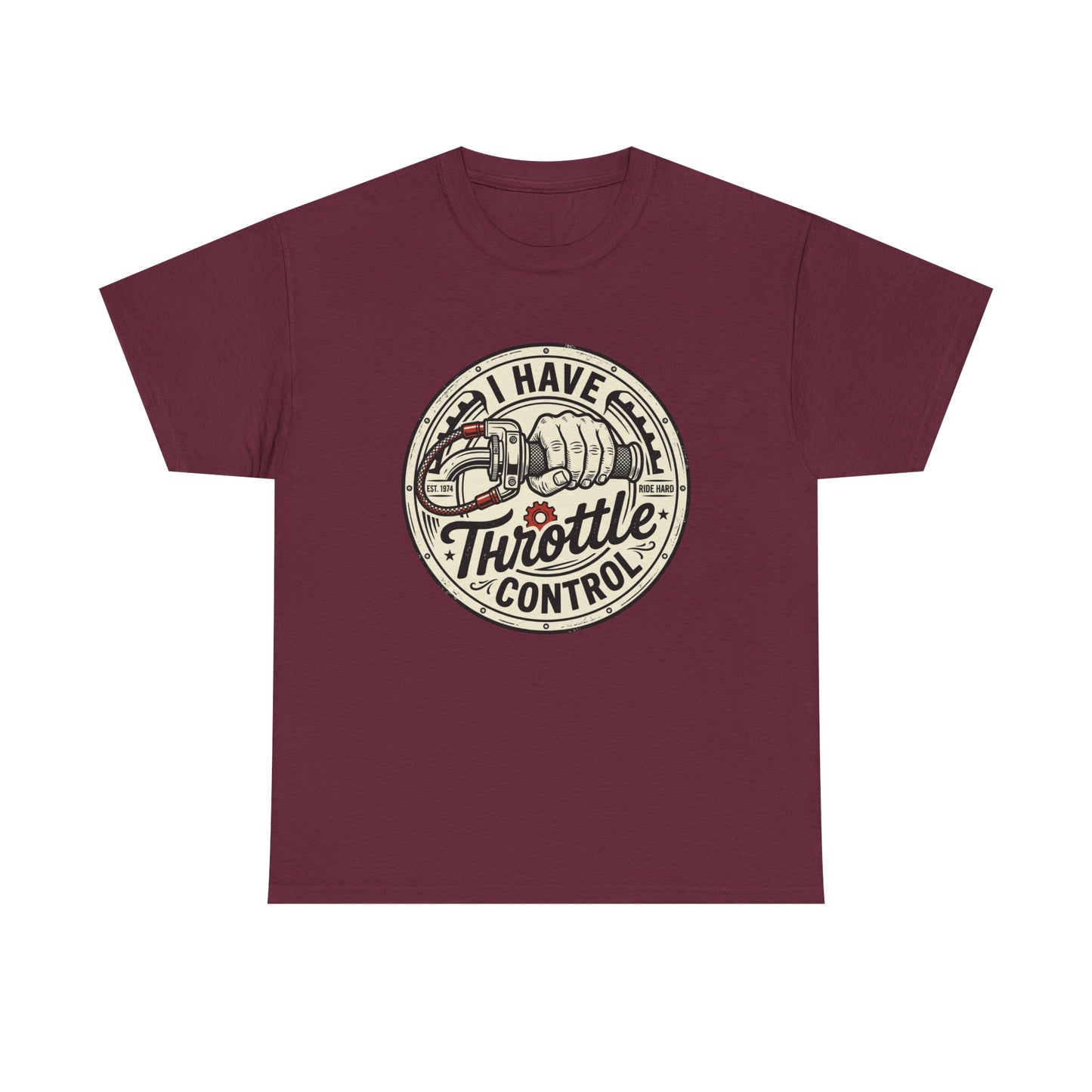 Throttle Control T-Shirt — "I Have Throttle Control" Vintage Motorcycle Tee