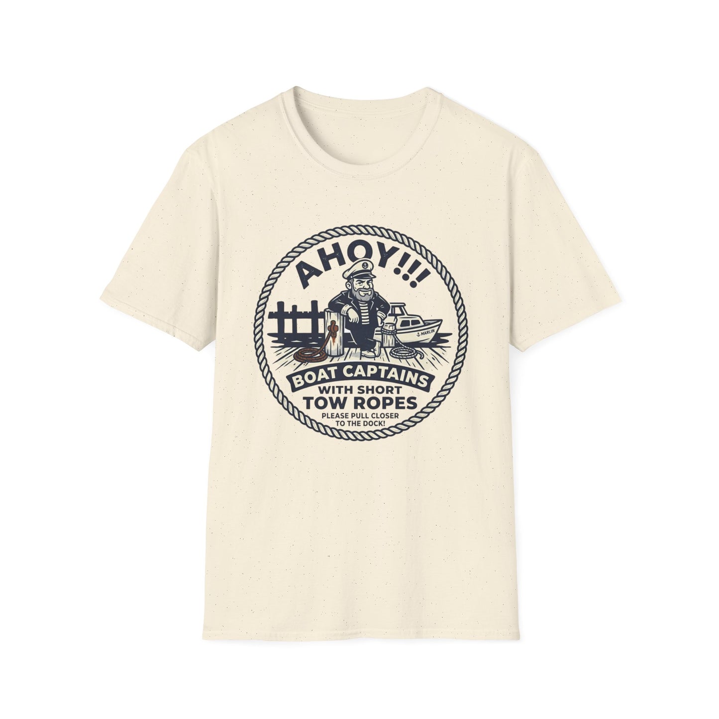 Ahoy Boat Captain T-Shirt — “Boat Captains With Short Tow Ropes” Nautical Graphic Tee