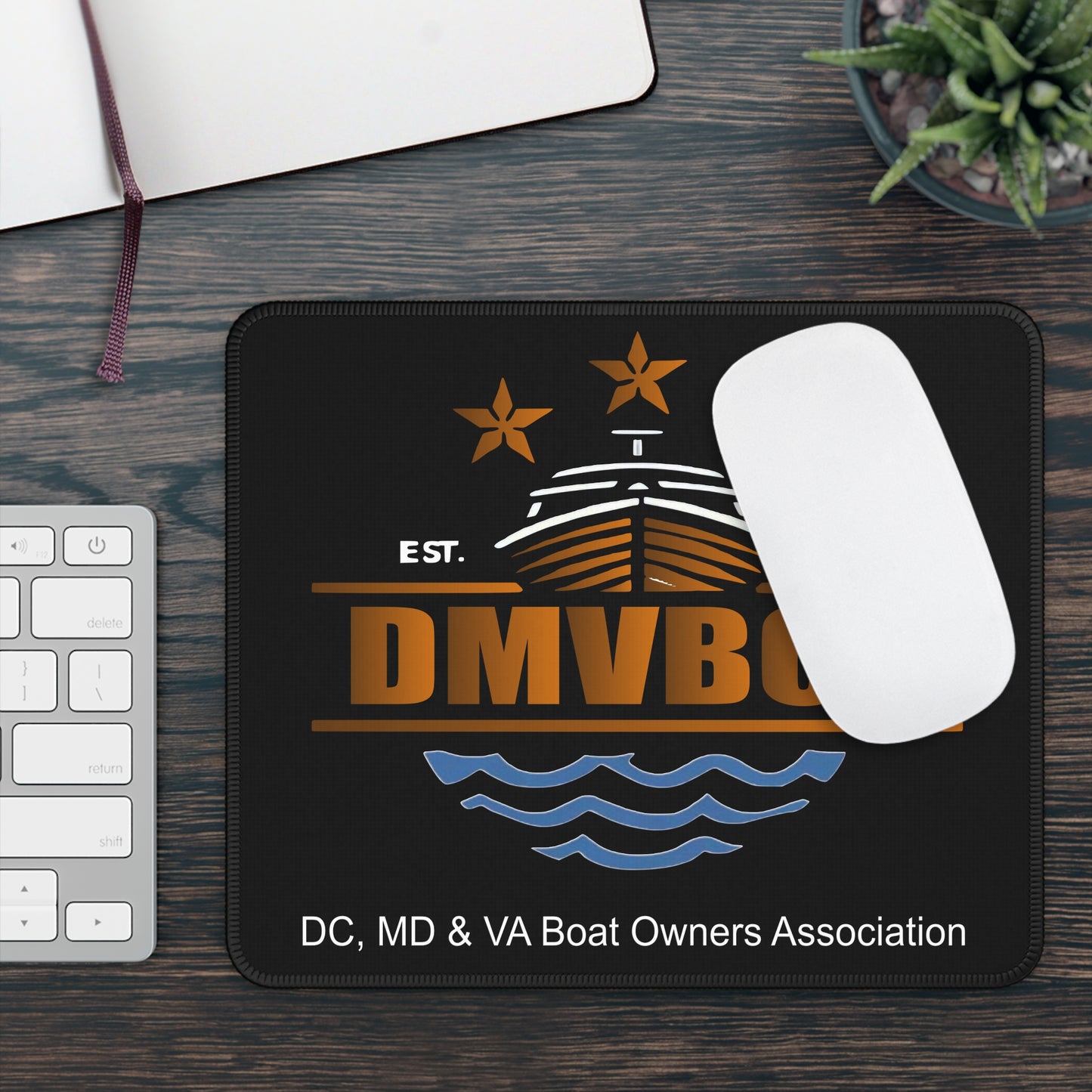 DMVBOA Custom Gaming Mouse Pad | Personalized Office Gift, Gamer Accessory, Desk Decor, Boat Owners Association