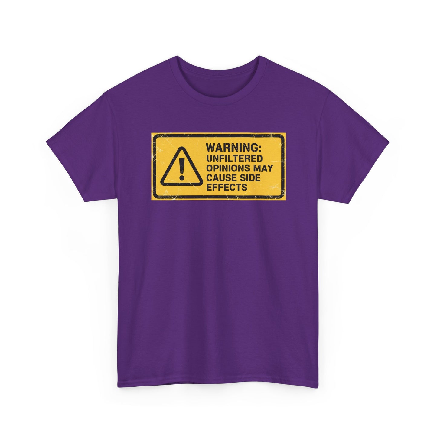 T-Shirt — "Warning: Unfiltered Opinions May Cause Side Effects" Graphic Tee