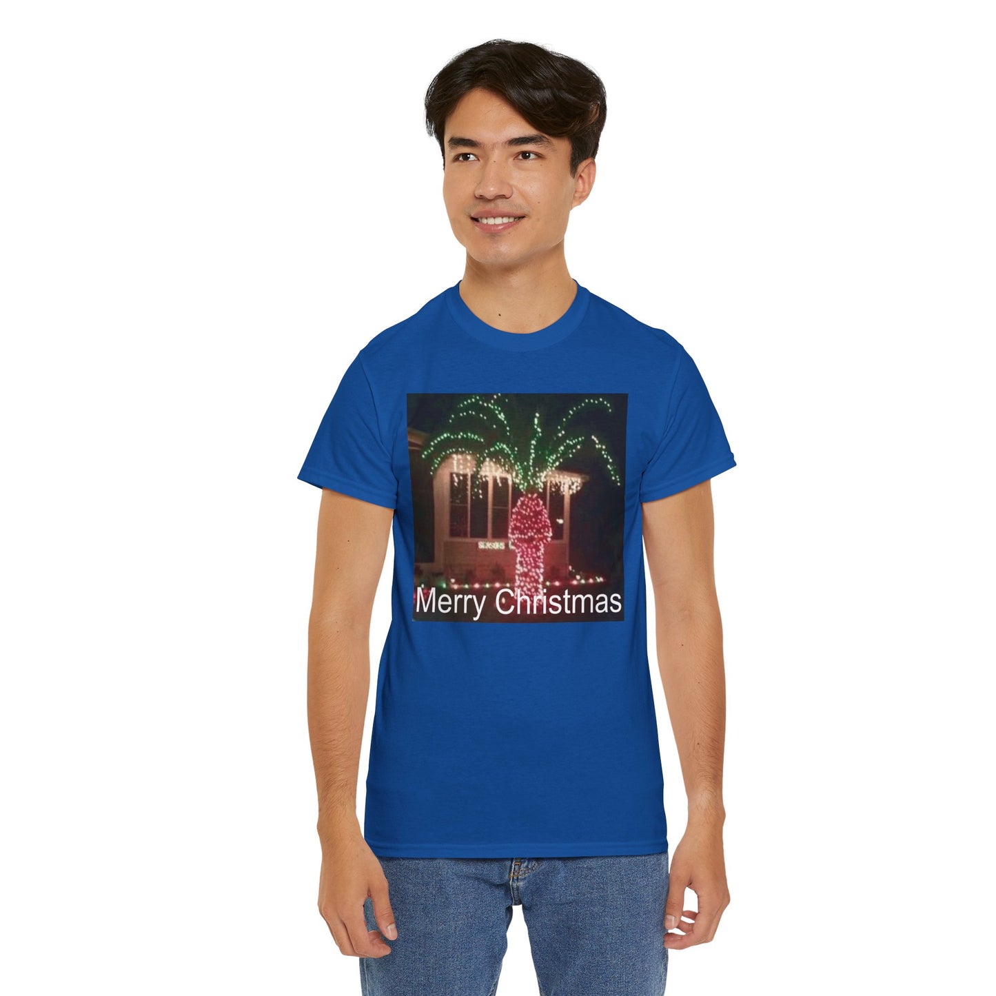 Christmas Lights Tee — 'Merry Christmas' Holiday Graphic T-Shirt Printify