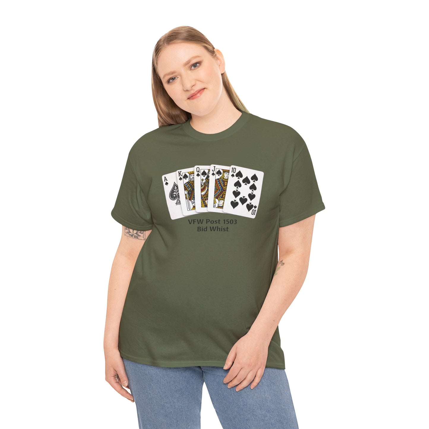 Bid Whist Card Tee — VFW Post 1501 Poker Night T-Shirt