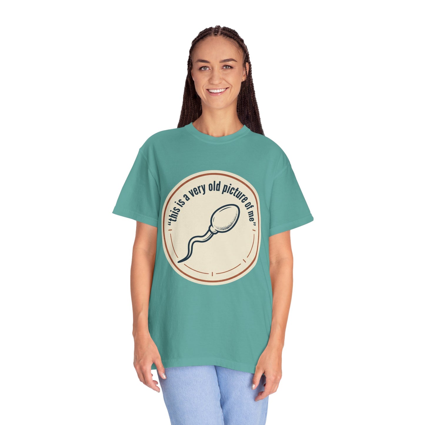 Vintage Sperm Graphic T-Shirt — "this is a very old picture of me"