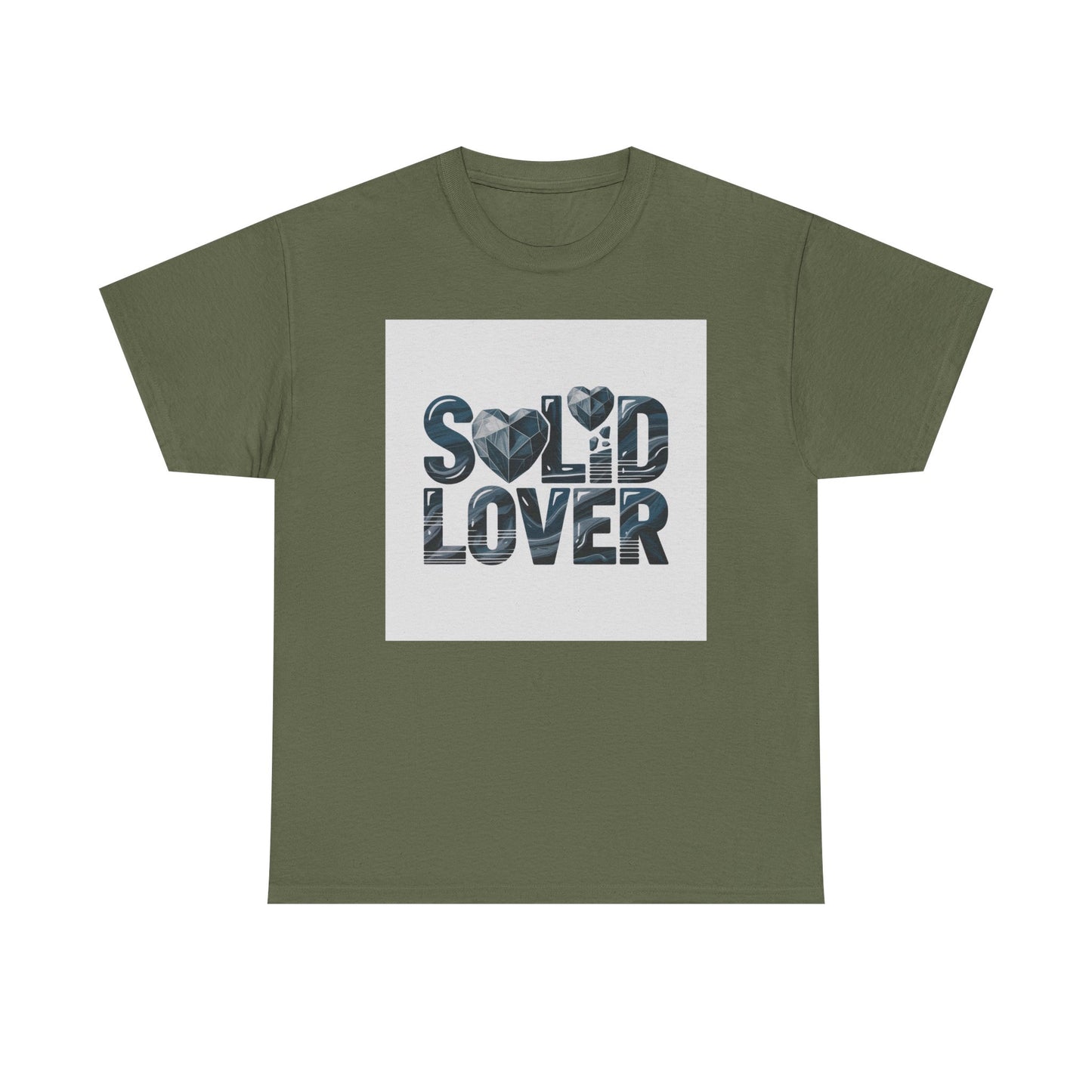 Solid Lover T‑Shirt — Bold Heart Typography Tee for Couples & Romance