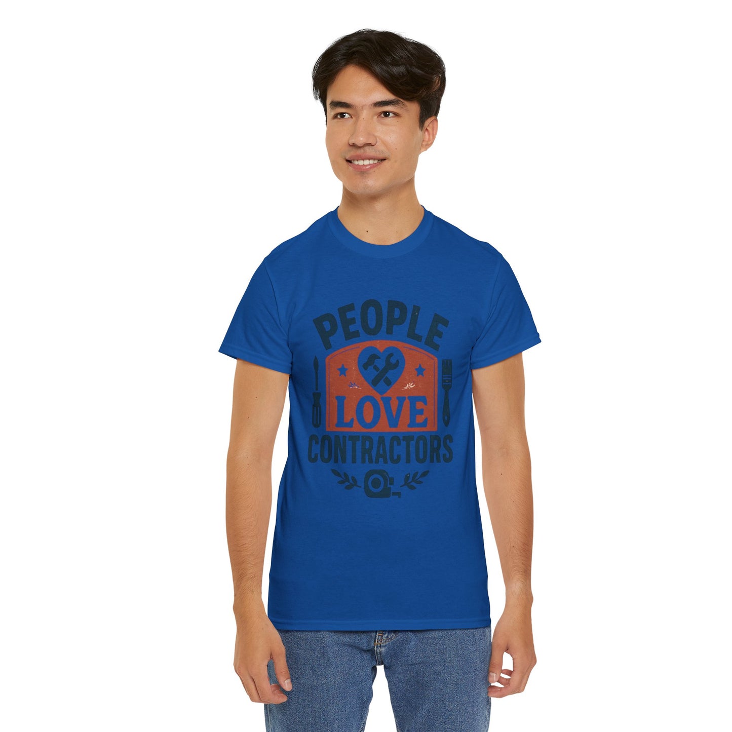 Contractor T-Shirt – "People Love Contractors" Graphic Tee Printify