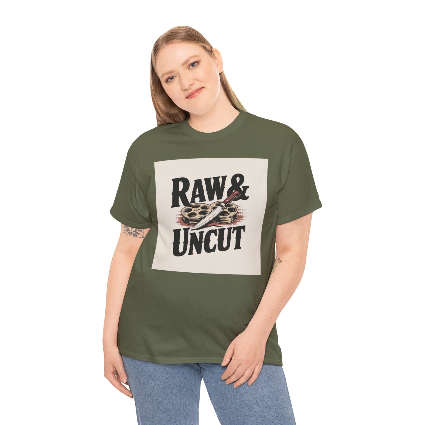 Raw & Uncut Graphic Tee — Vintage Film Reel Movie Lover T-Shirt