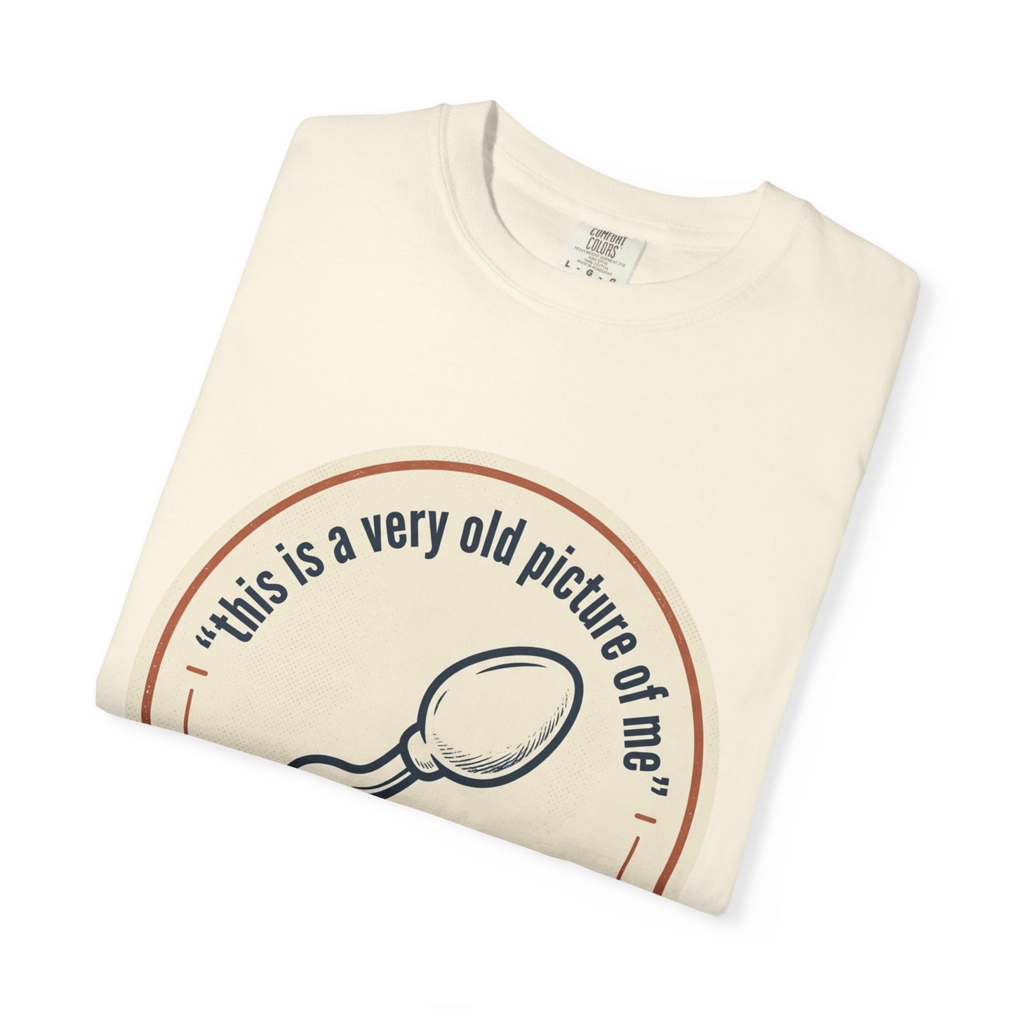 Vintage Sperm Graphic T-Shirt — "this is a very old picture of me"