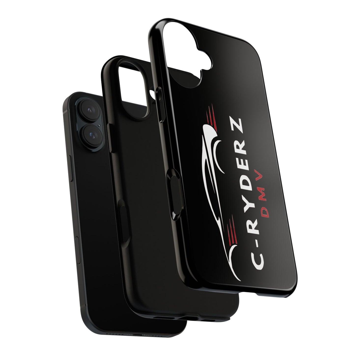 C-Ryderz DMV Black Slim Phone Case — Sporty Car Silhouette Protective Cover Printify