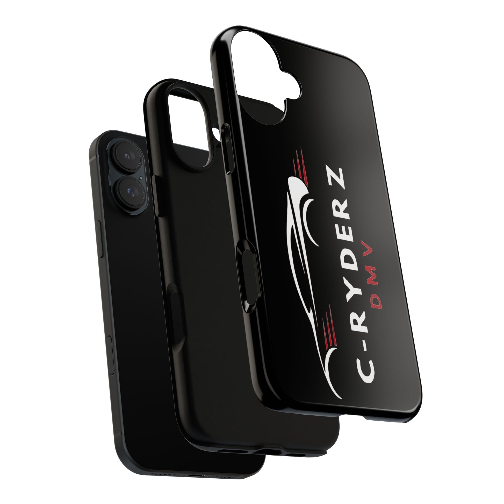 C-Ryderz DMV Black Slim Phone Case — Sporty Car Silhouette Protective Cover Printify