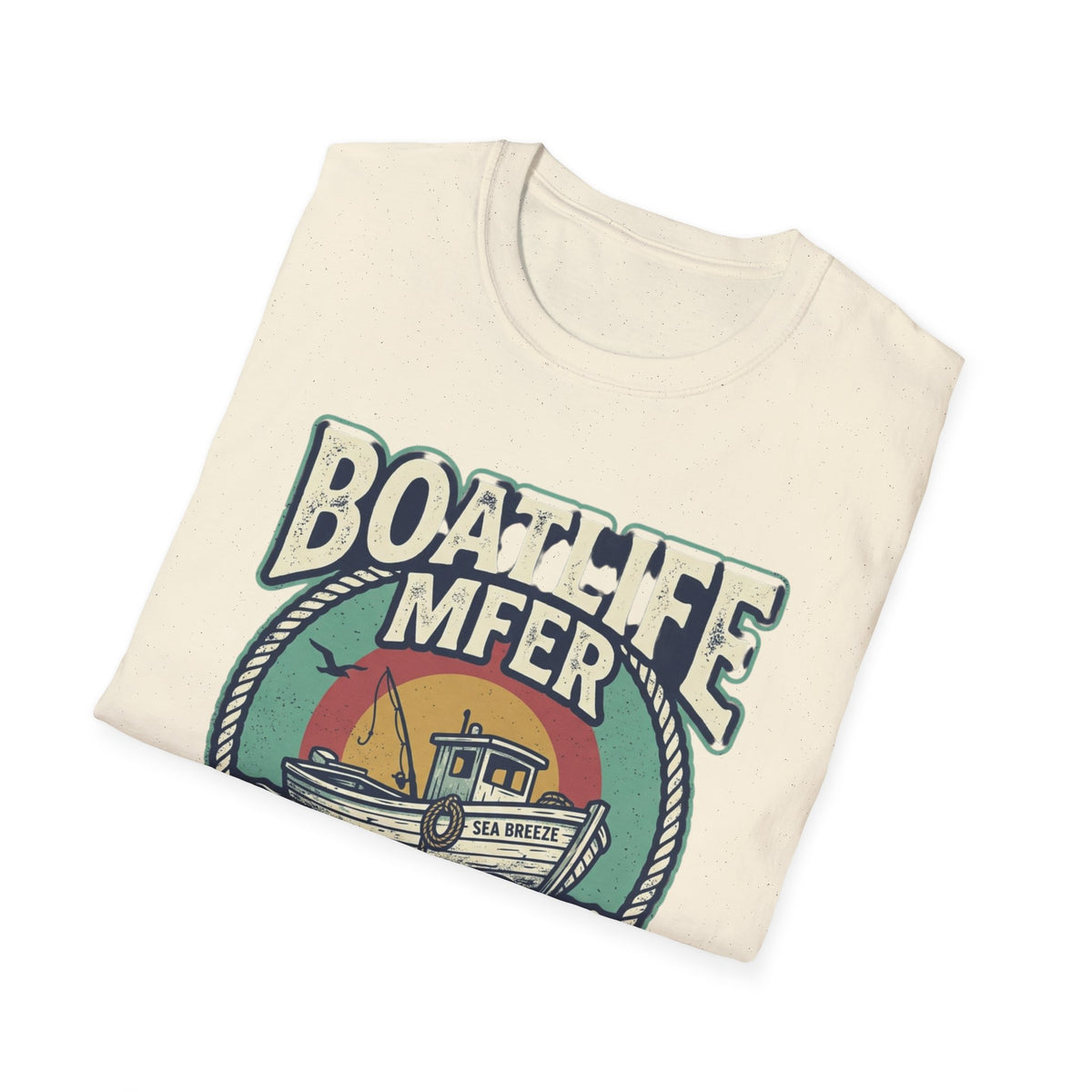 Boat Life T-Shirt – Vintage Fishing Boat Graphic 'Boat Life MFER' Tee