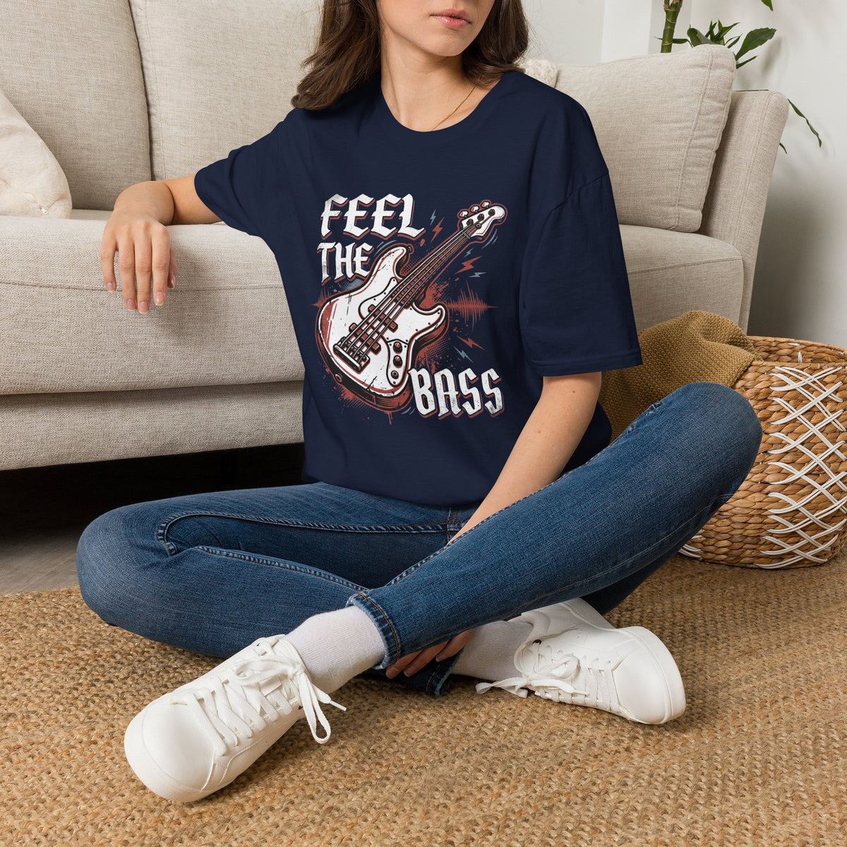 Bass Guitar Graphic T-Shirt — Rock Music Tee ("Bass Player")