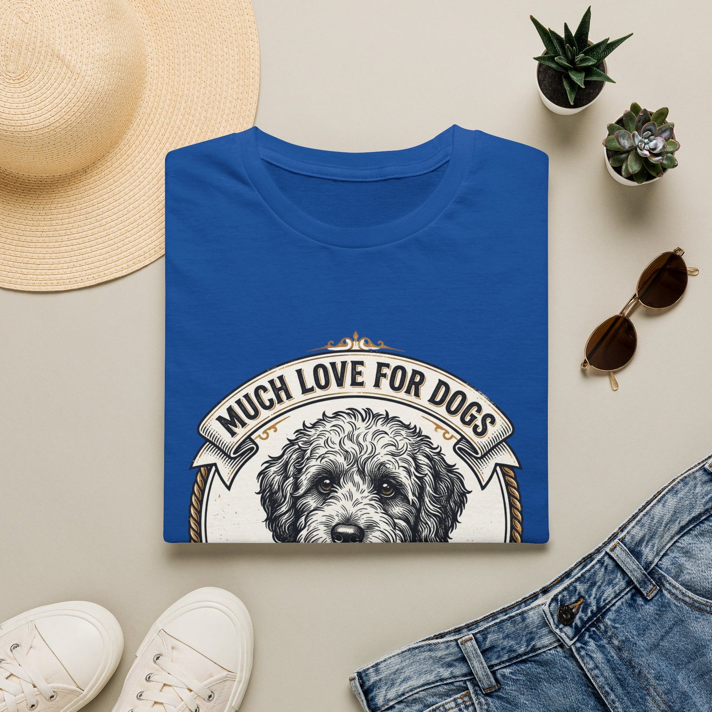 Much Love for Dogs T-Shirt — Vintage Dog Illustration Tee