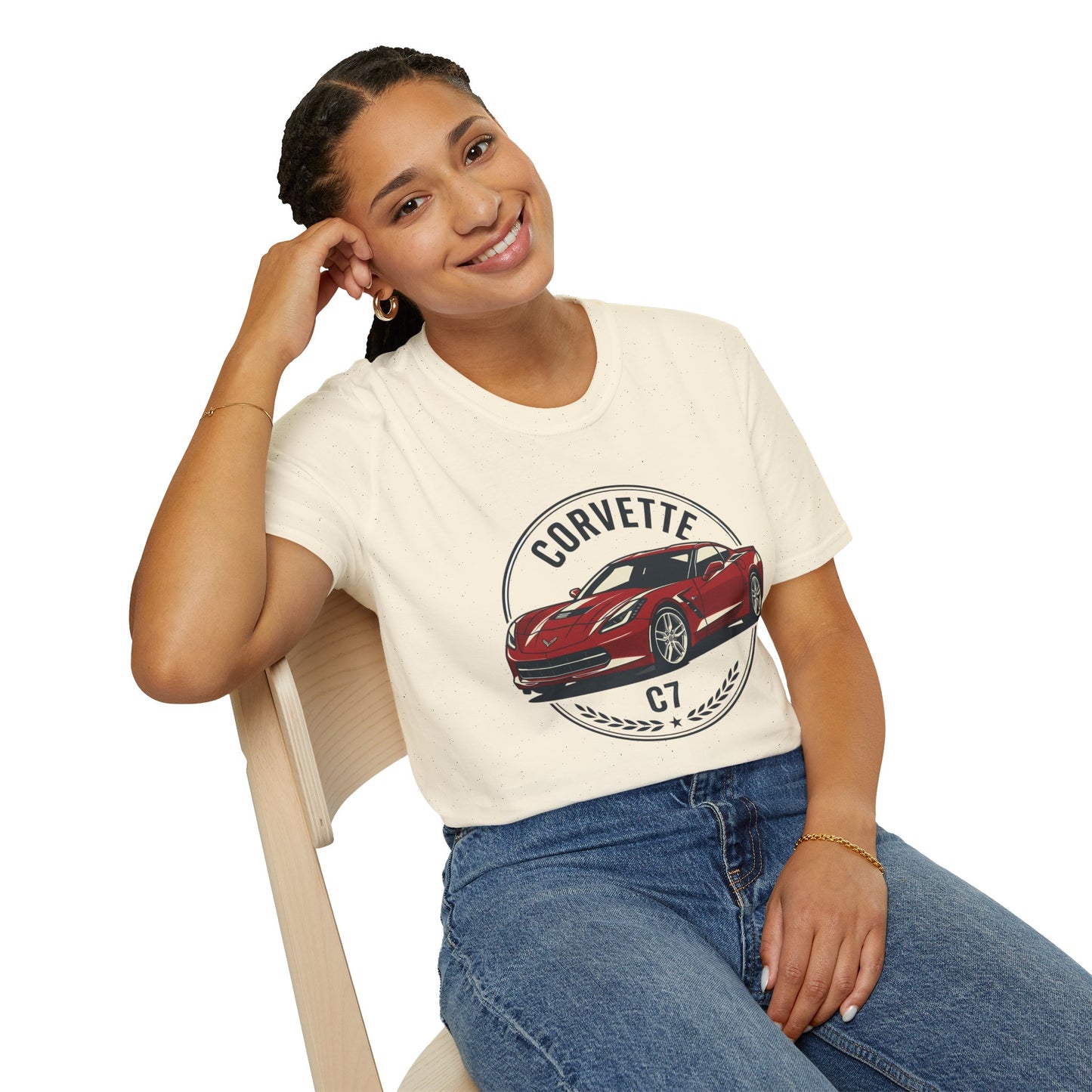 Corvette C7 Tee — Retro Red Sports Car T-Shirt