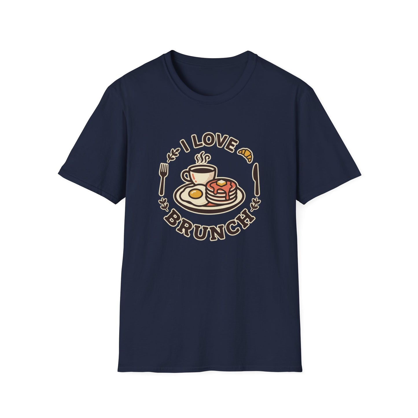 Brunch Lover T-Shirt – "I Love Brunch" Pancakes & Coffee Graphic Tee
