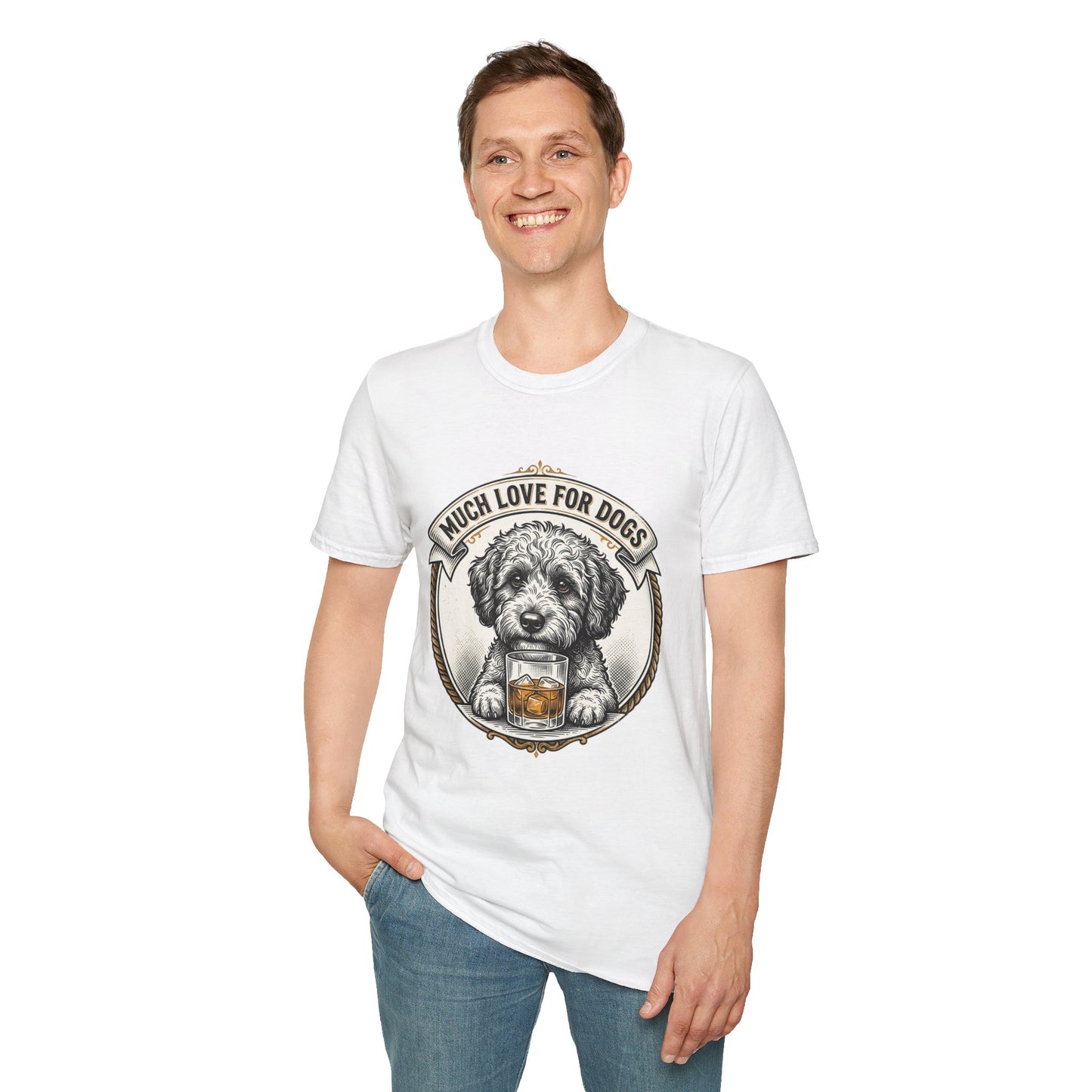 Much Love for Dogs T-Shirt — Vintage Dog Illustration Tee