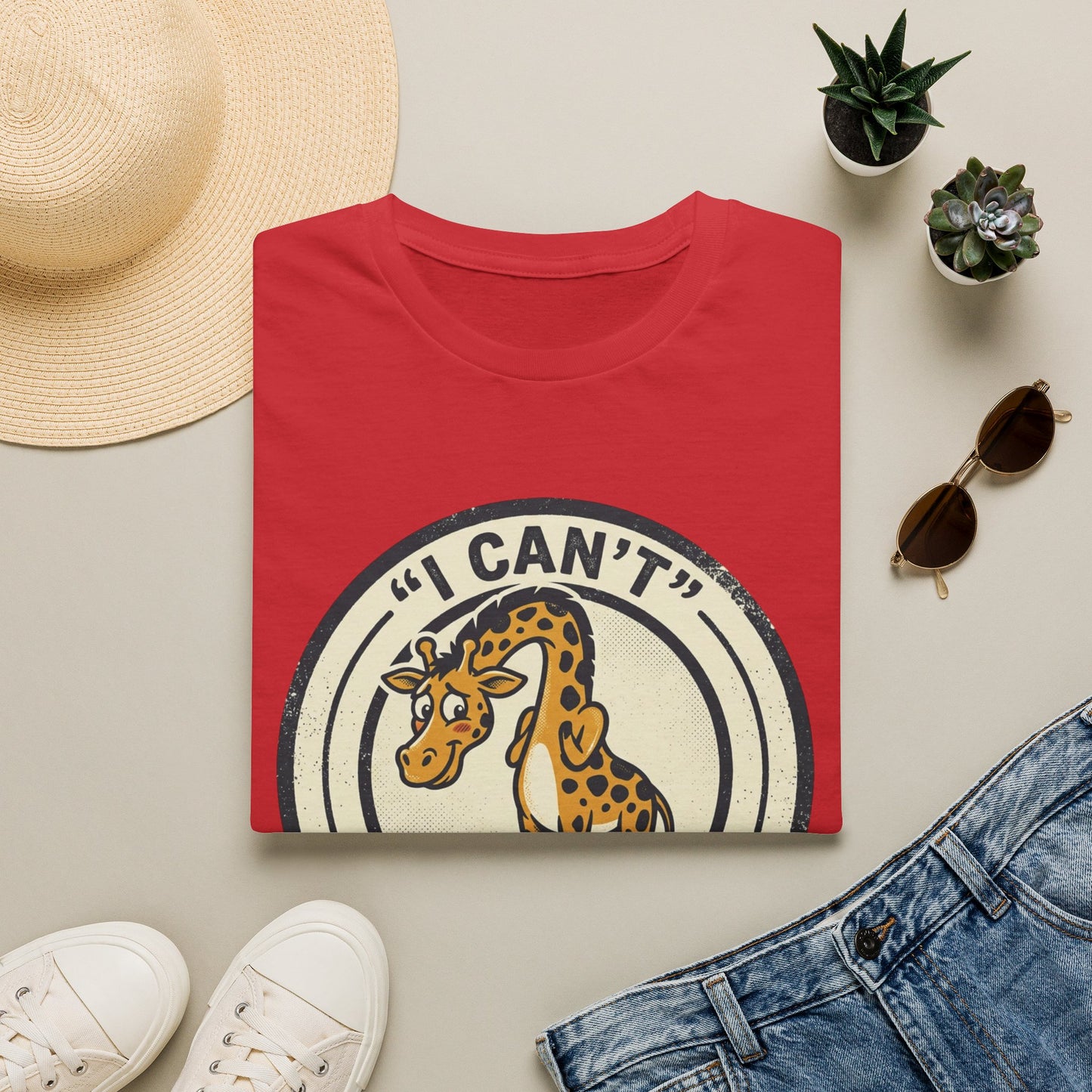 Giraffe 'I Can't Control My Height' T-Shirt